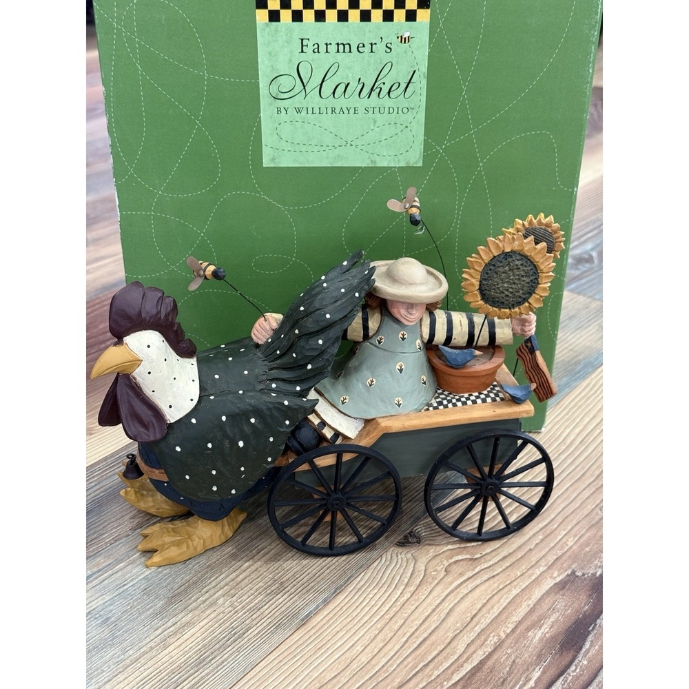 Williraye Studio Farm Buggy Farmer's Market Chicken Wagon 2003 Coyne's Folk Art